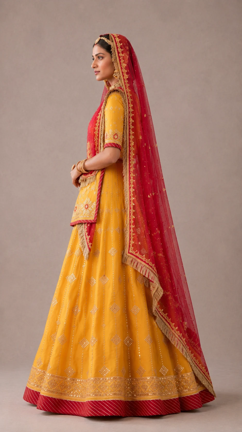 Kesariya-Gulab-Poshak alternate view