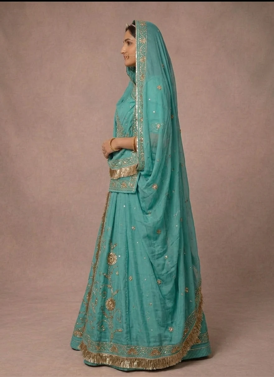 Neelam-Turquoise-Poshak alternate view
