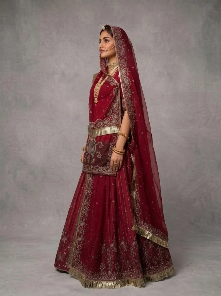 Rani-Crimson-Poshak alternate view
