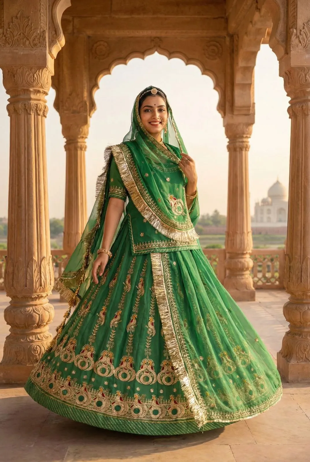 Panna Mor Semi Stitched Poshak