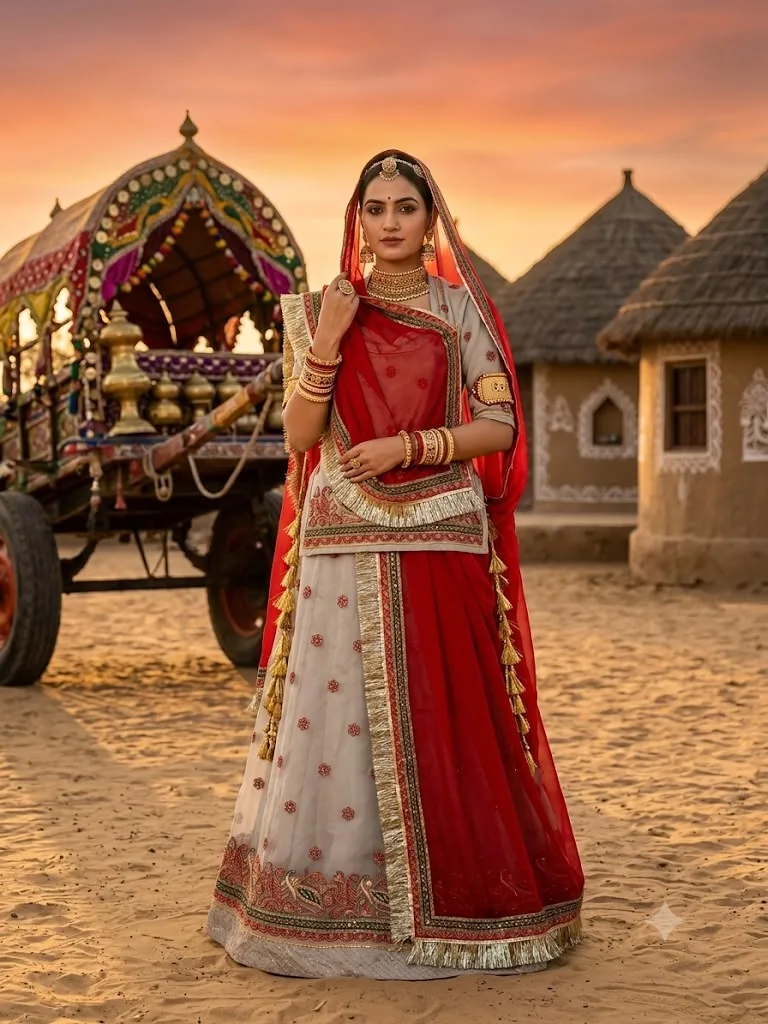 Laal Mahal Semi Stitched Poshak