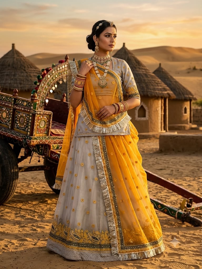 Kesari Noor Semi Stitched Poshak